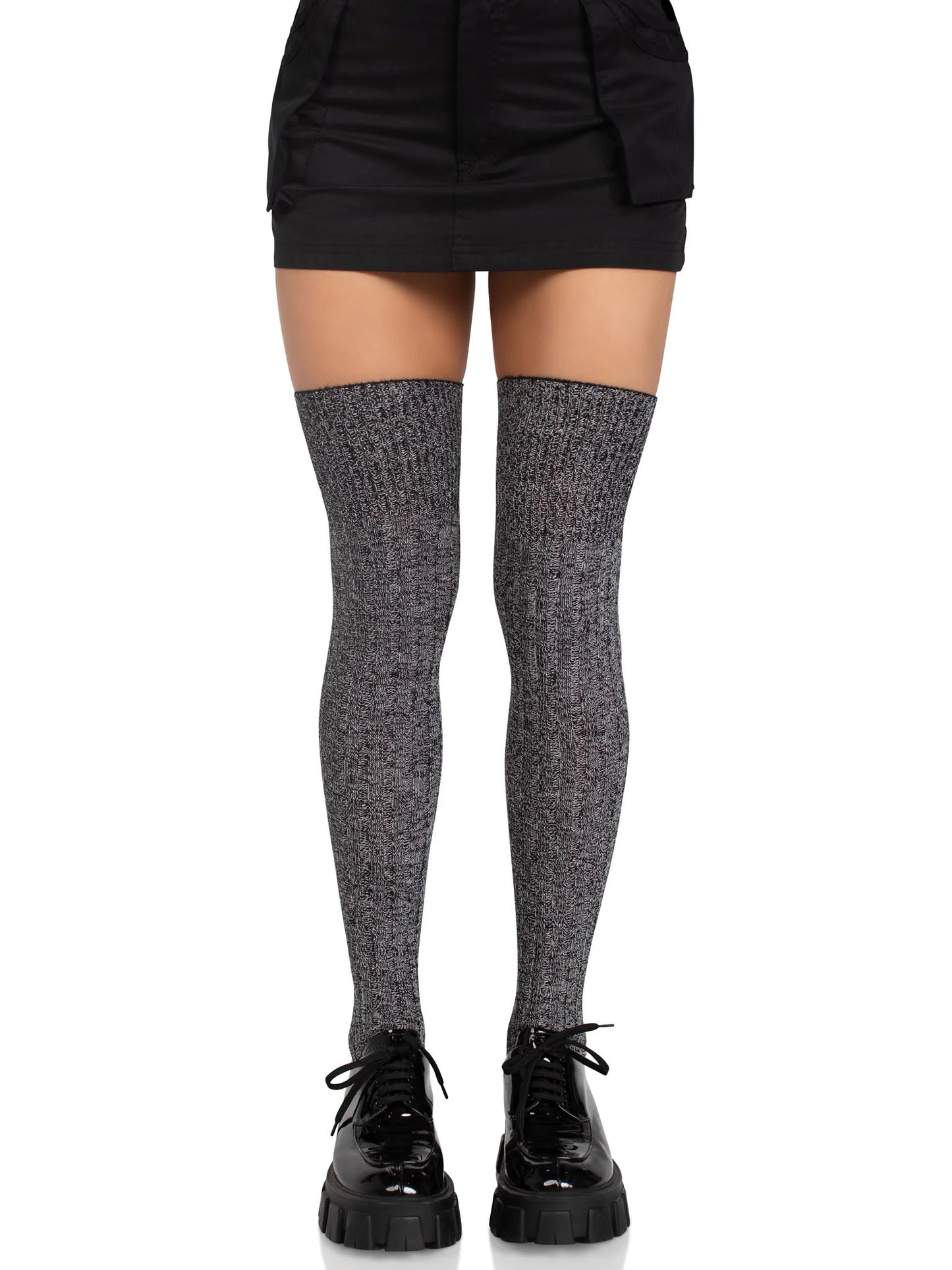 6907 Athena Heather Thigh High Stockings Grey