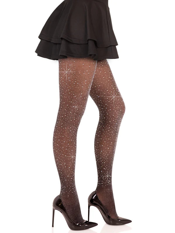 7134 Loralie Lurex Rhinestone Tights