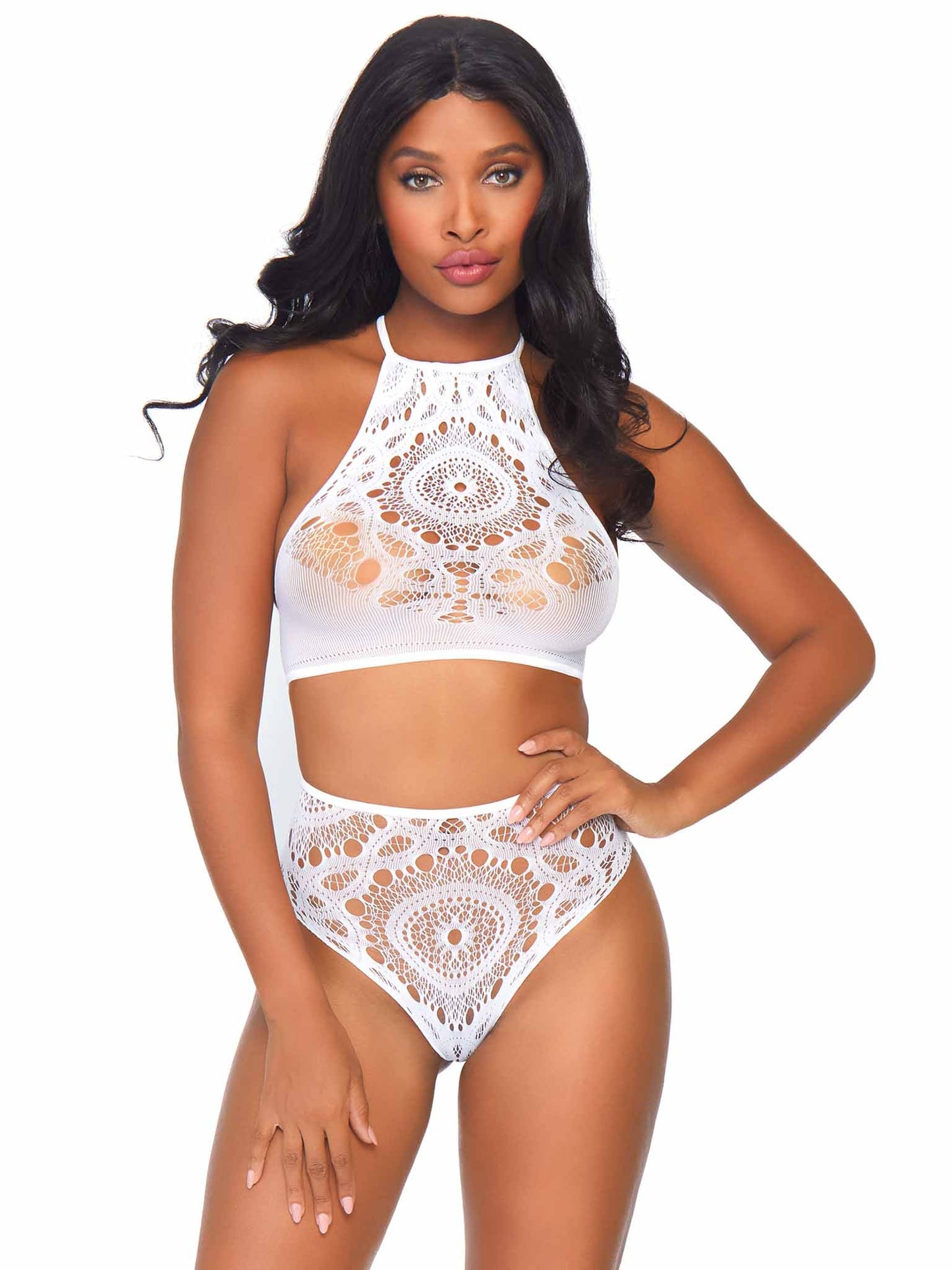 81552 Pretty Perfect Crop Top Set White