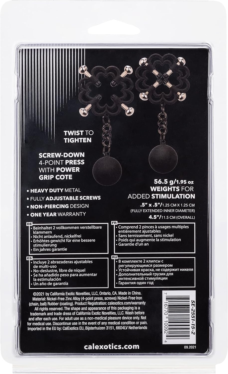 Nipple Grips Power Grip 4 Point Weighted Nipple Press