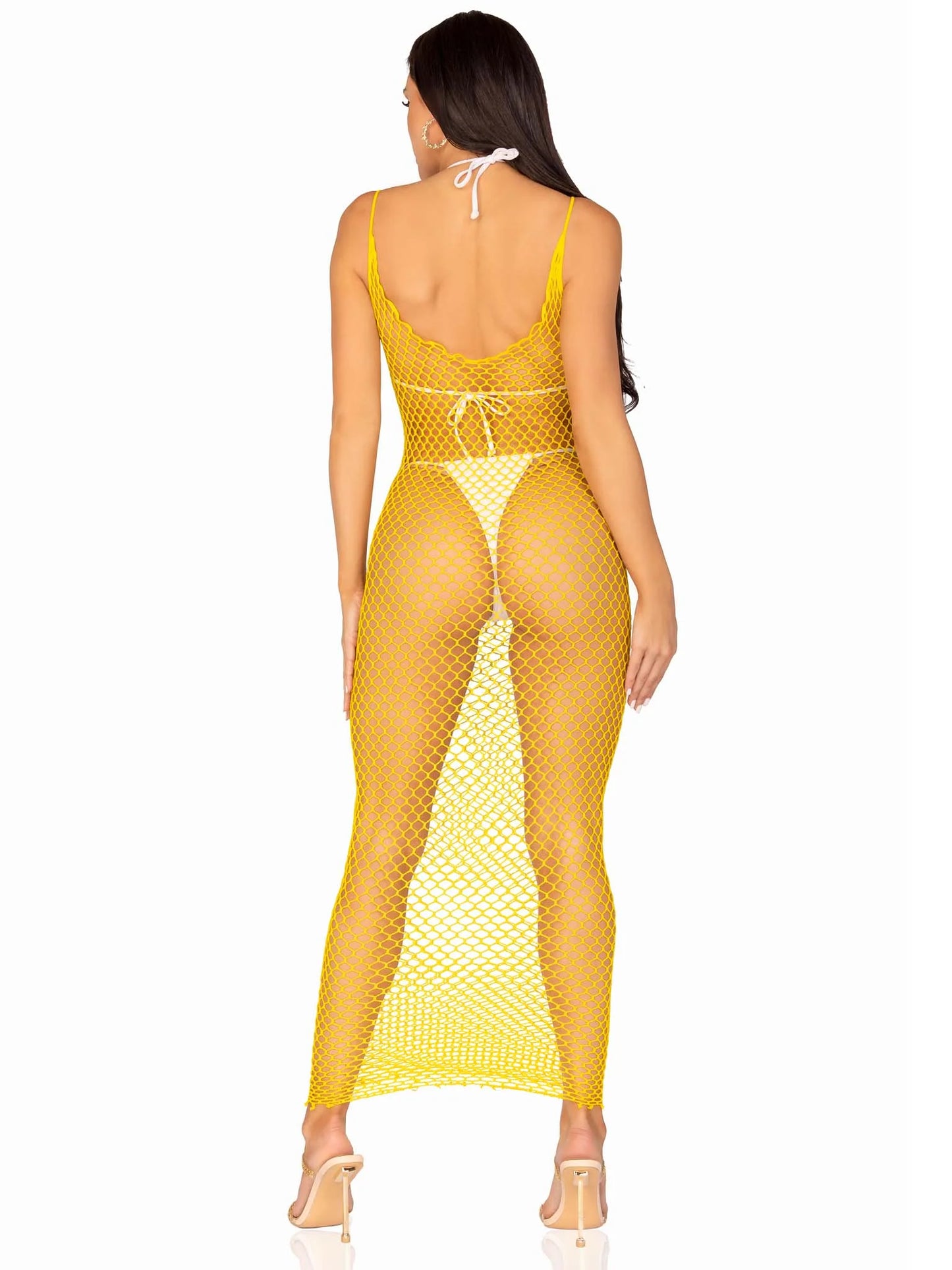 86963 Never Enough Backless Maxi Dress Yellow