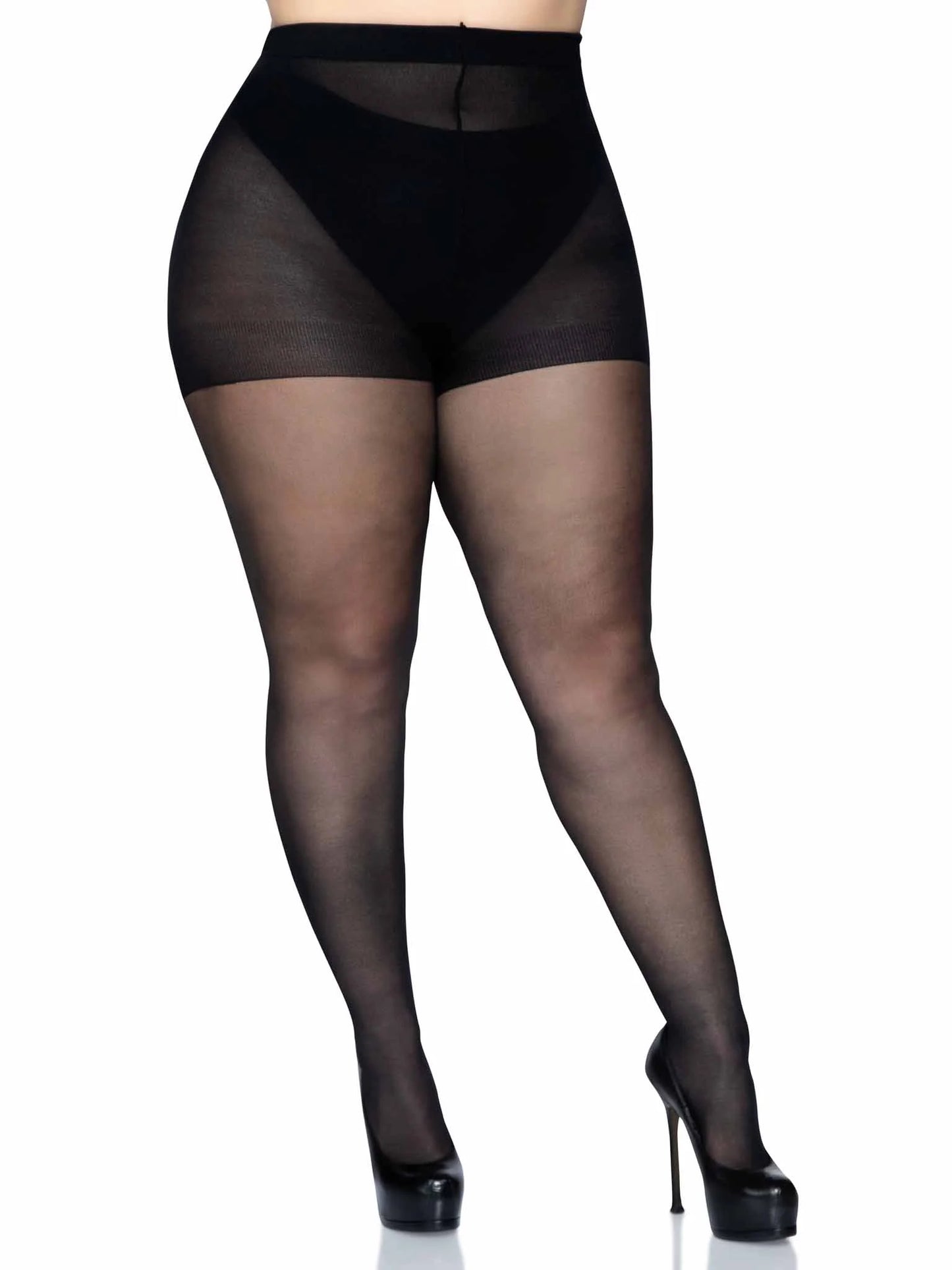 9002x Cadi Sheer Backseam Pantyhose Black