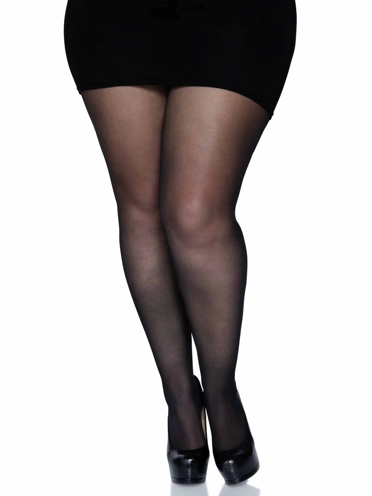 9002x Cadi Sheer Backseam Pantyhose Black