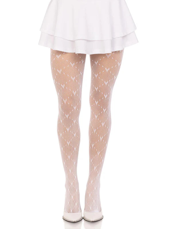 9704 Valentina Heart Net Tights