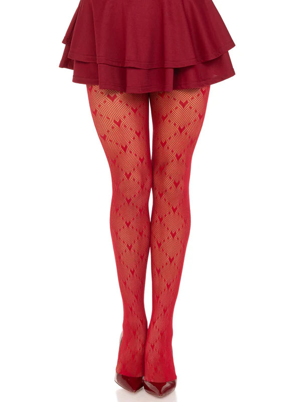 9704 Valentina Heart Net Tights