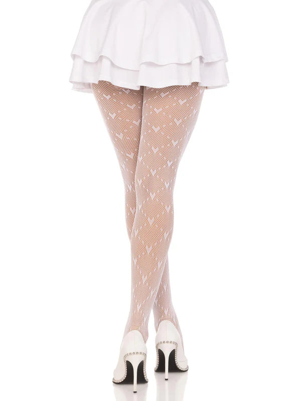 9704 Valentina Heart Net Tights