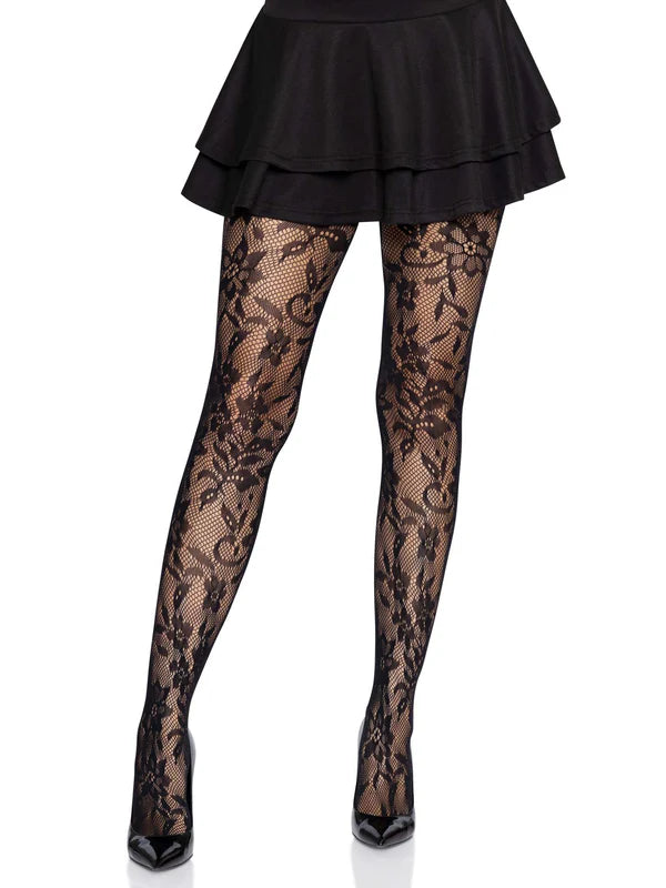 9727 Chantilly Floral Lace Tights
