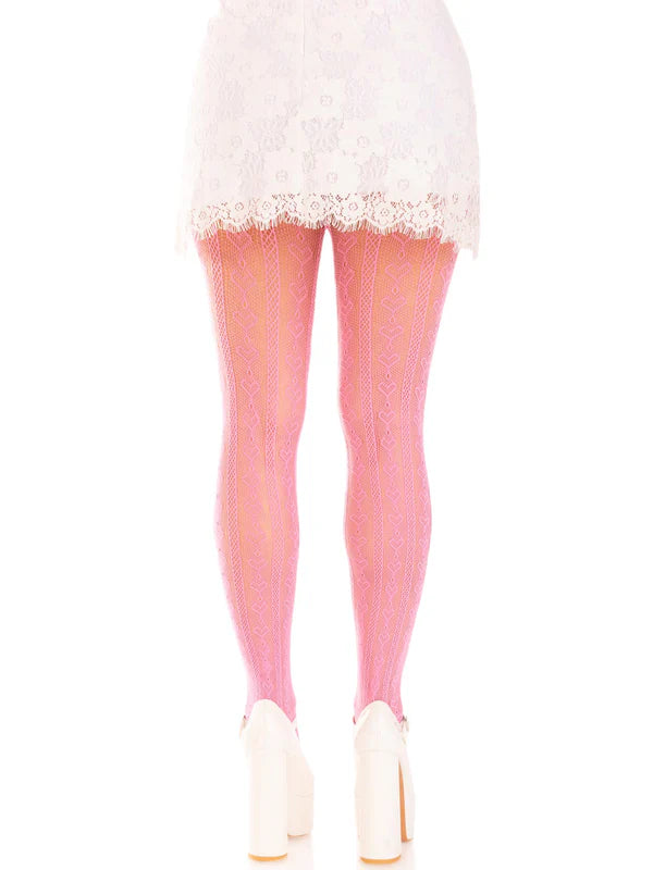 9733 Sweetheart Striped Tights