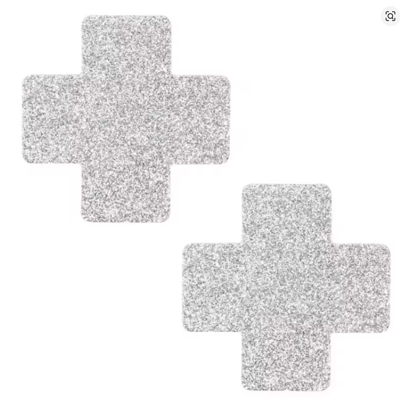 PG504 Disposable Adhesive Nipples Covers Glitter Silver Cross