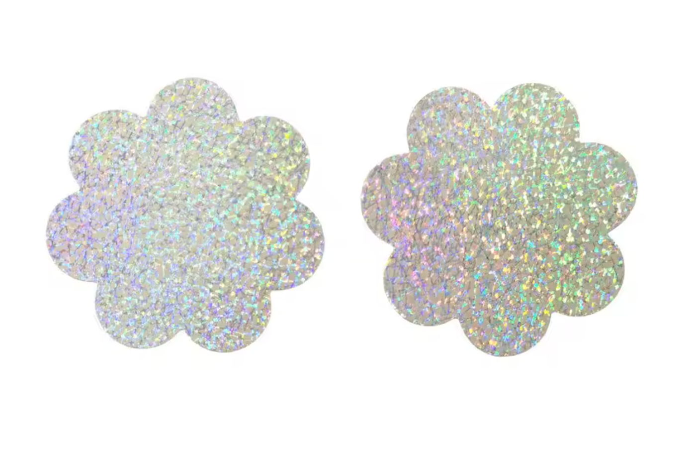 PG210 Disposable Adhesive Nipples Covers Holo Textured Flower