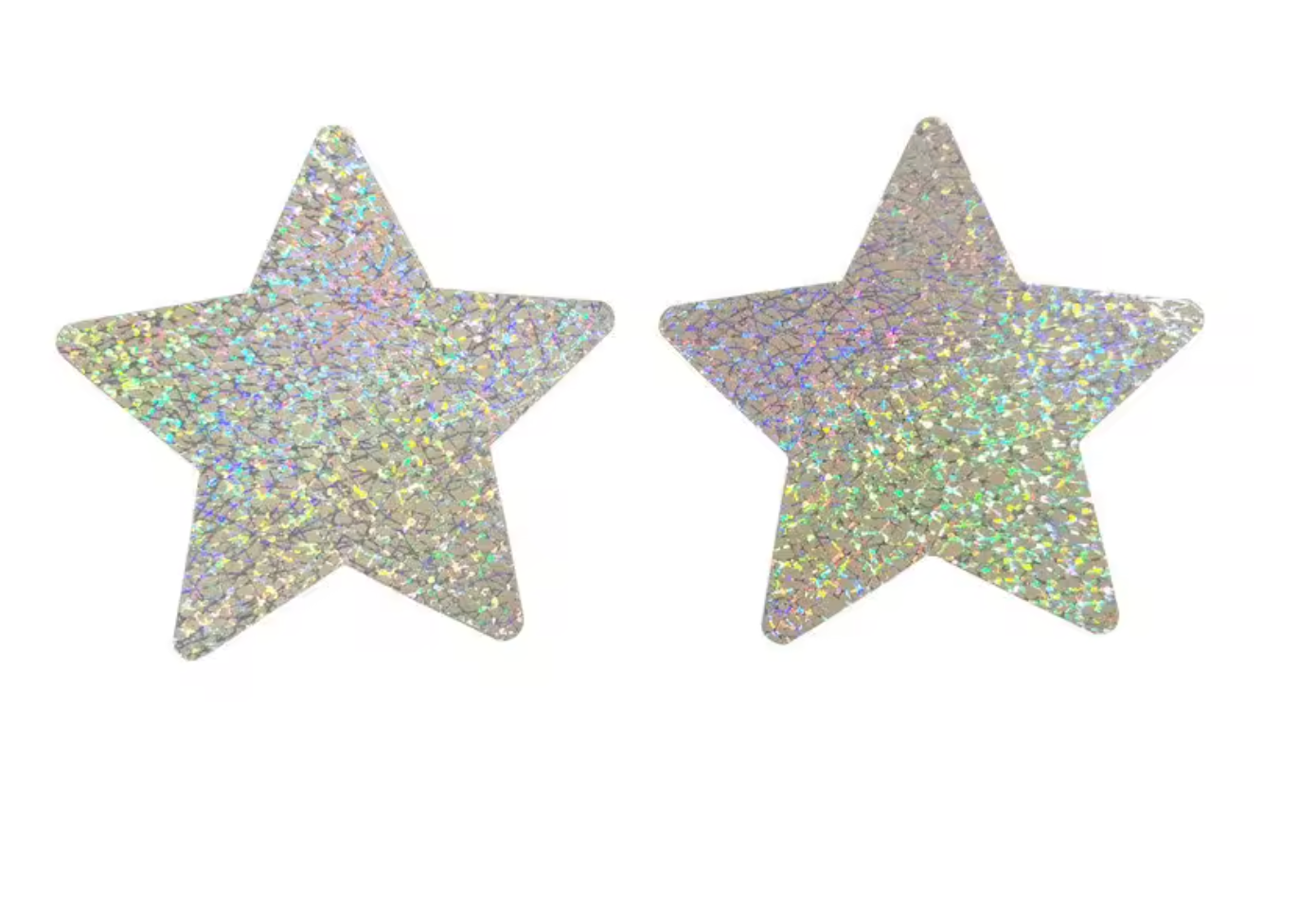 PG209 Disposable Adhesive Nipples Covers Holo Textured Star