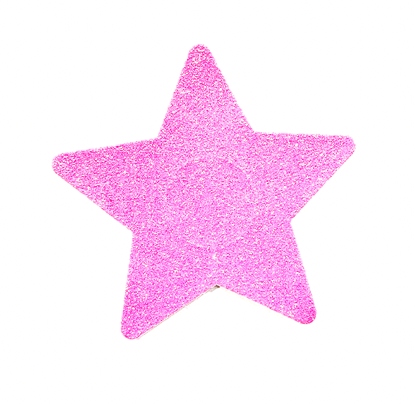 PG506 Disposable Adhesive Nipples Covers Glitter Pink Star