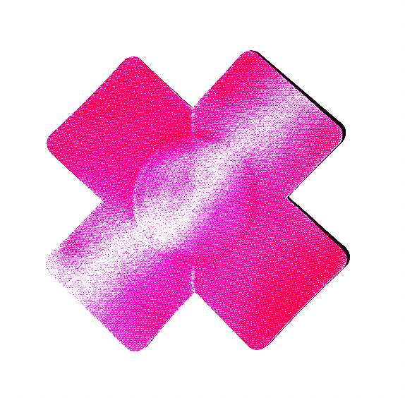 PG109 Disposable Adhesive Nipples Covers Satin pink Cross