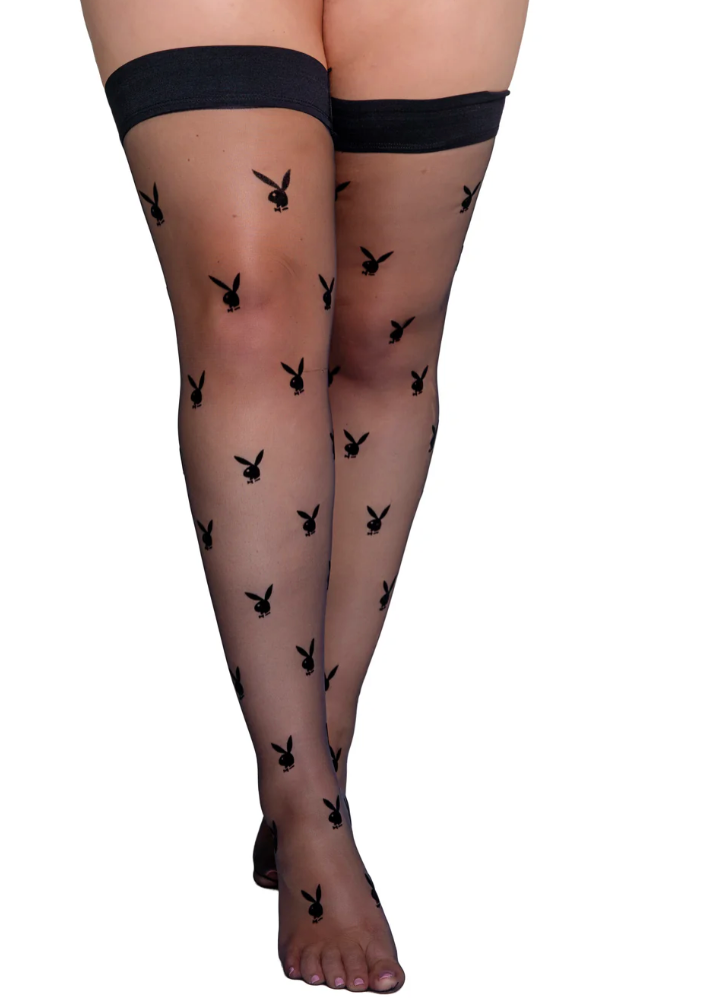 PBLI122 - Playboy Bunny Noir Stockings Plus size