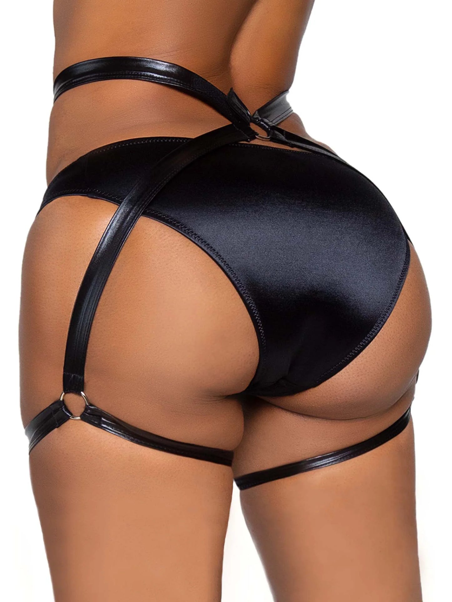 KI4036 Money Maker Wet Look Garter Butt Harness