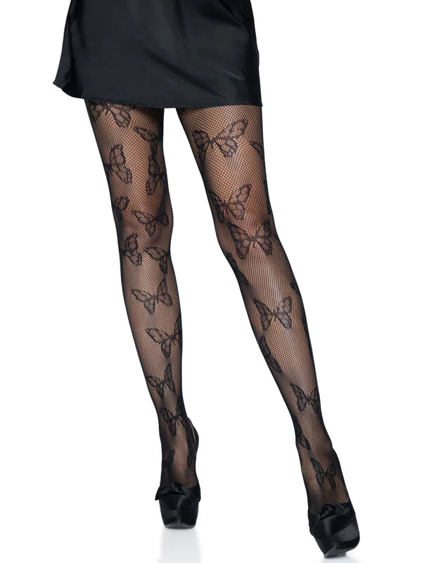 1412 Butterfly Fishnet Tights