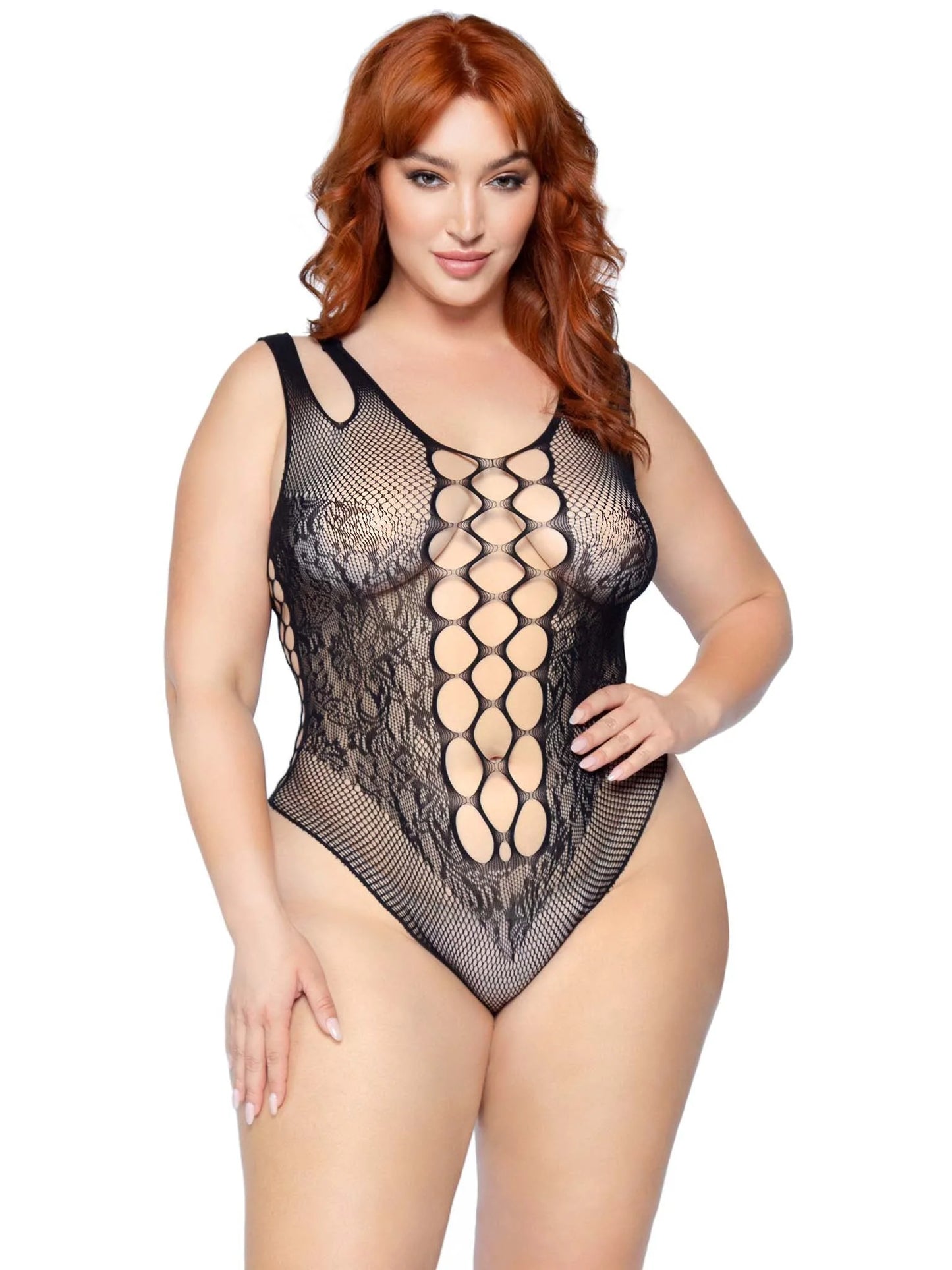 81641x Dangerous Curves Plus Bodysuit Black