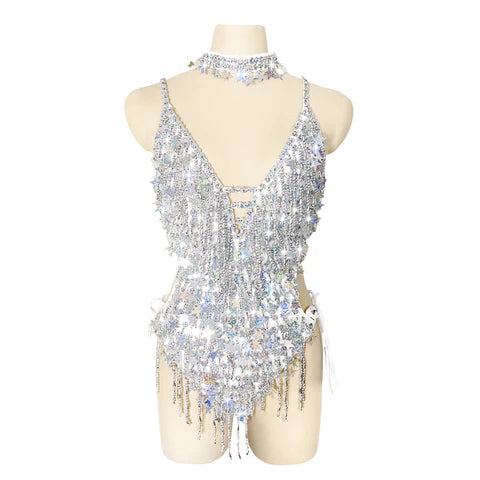 SSR-003 Wildest Dreams Swifty Sparkling White One Piece Bodysuit