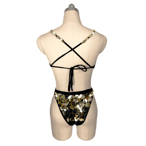 GMI-005 Golden Mirror Glam One Piece Bodysuit
