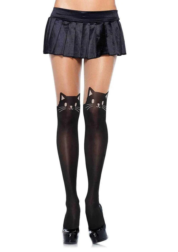 7908 Kura Black Cat Tights