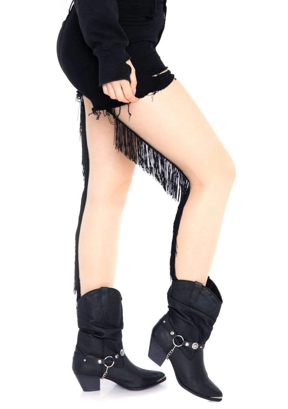 7891 Olwyn Tights with Fringe Backseam