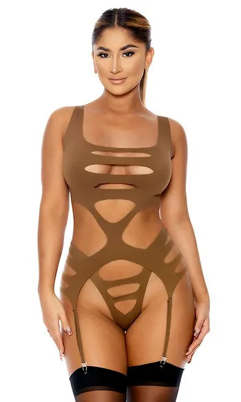 773041 Come Chill Lingerie Set BRN