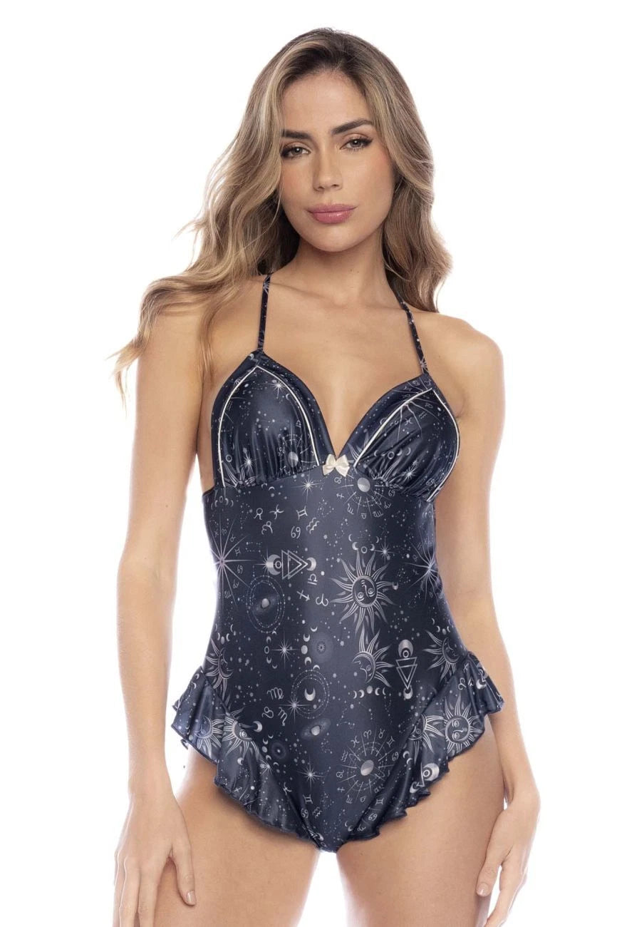 7586 Saphire printed teddy