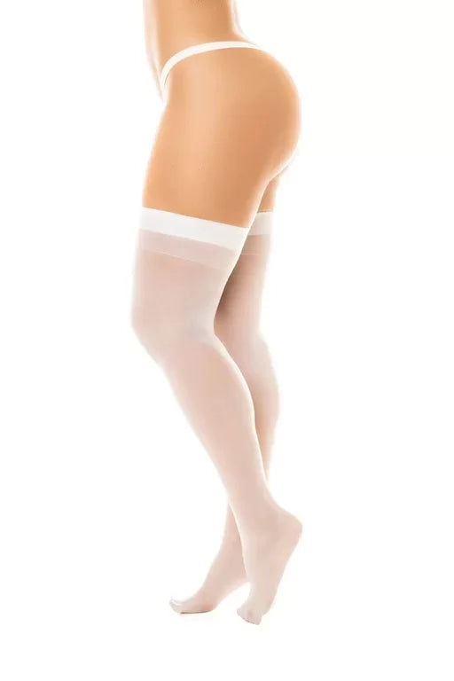 1109 Lucy Sheer Thigh Highs Mapalé White