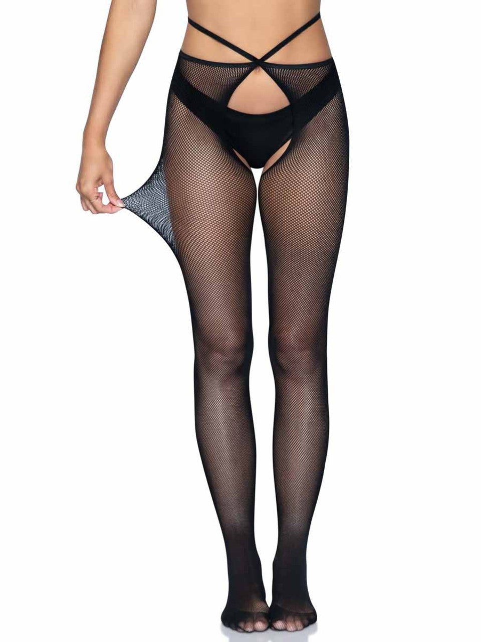 1951 Micro Net Strappy Waist Tights