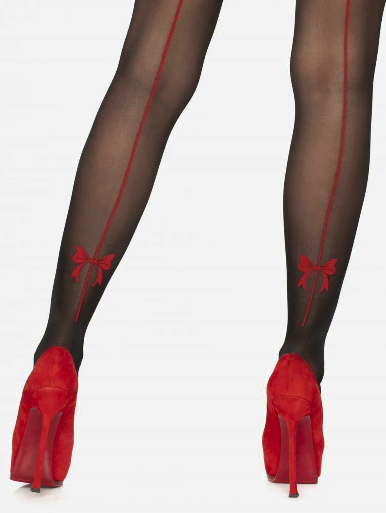 7956 Contrast Bow Backseam Tight