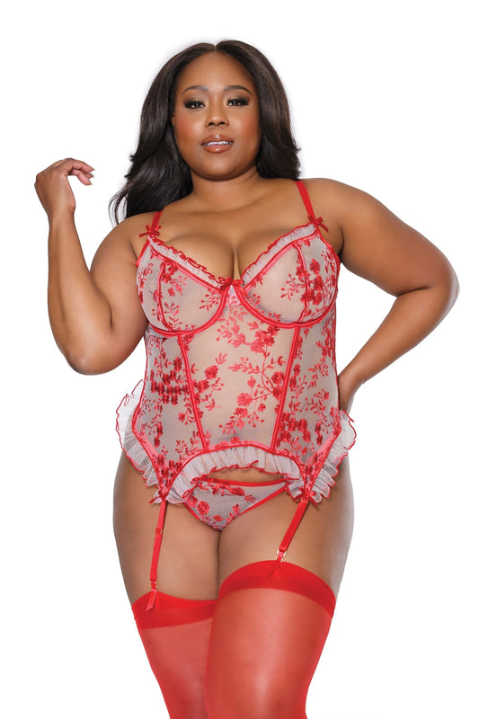 23301x Floral Fantasy bustier and G string
