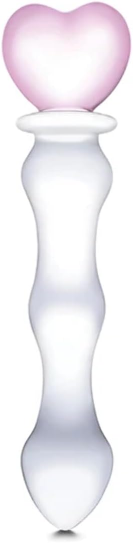 Glas 8" Sweetheart Glass Dildo-Pink /Clear