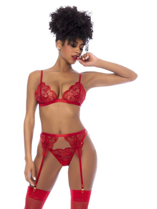 8893 Three Piece Set Color Red