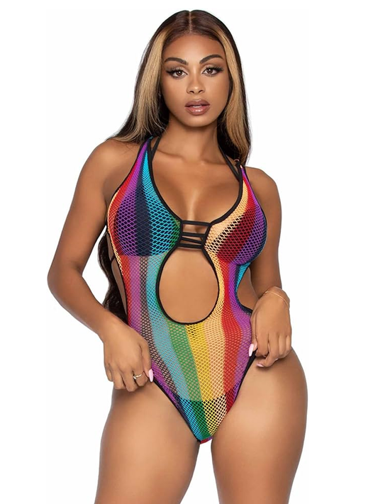 81586 Rainbow Fishnet Body