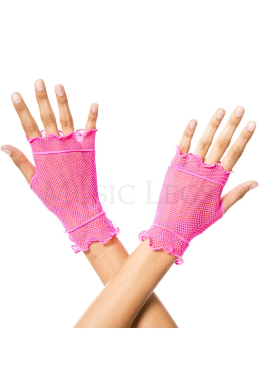 438 Flounce fishnet gloves
