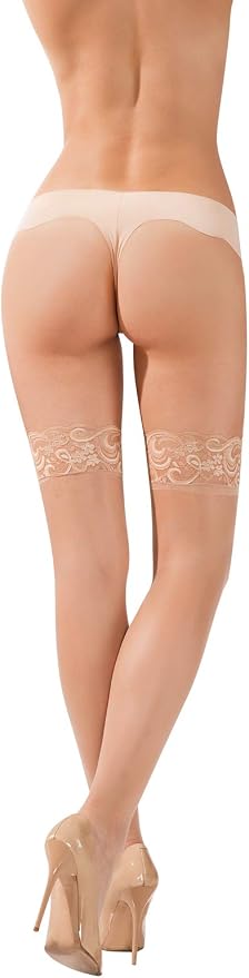 SH014 Lace Sheer tigh high Nude