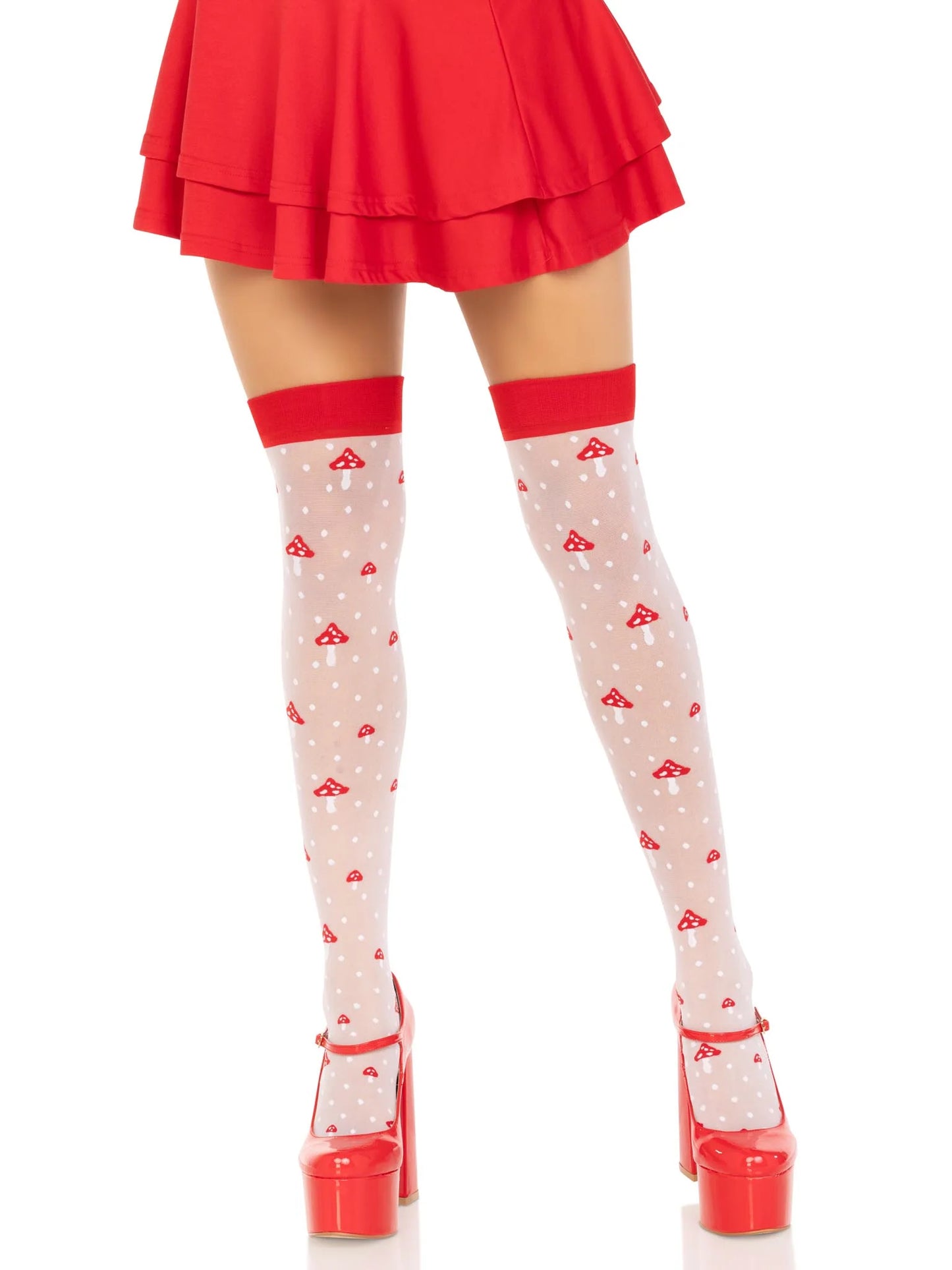 6217 Magic Mushroom Thigh Highs