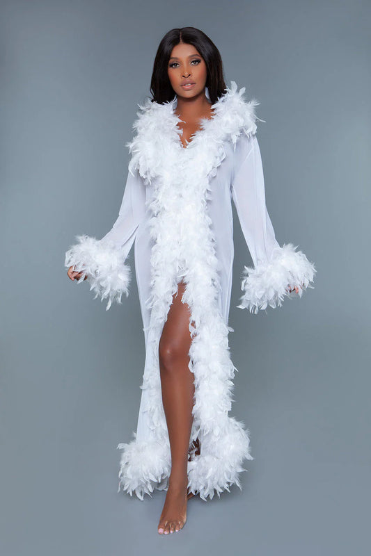 BW834 Glamour Robe White