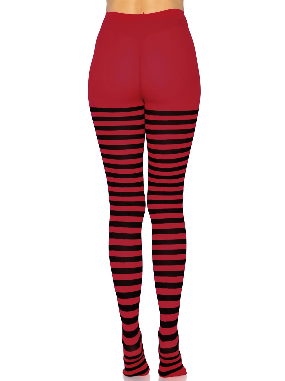 7100 Jada Striped Women's Tights Black and Red