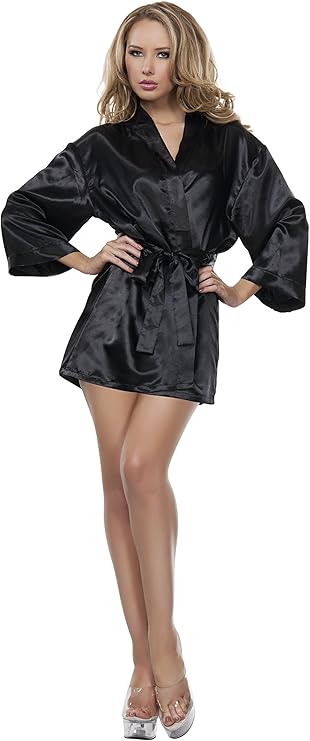 RL4508 Women's Satin Babydoll with Matching Robe