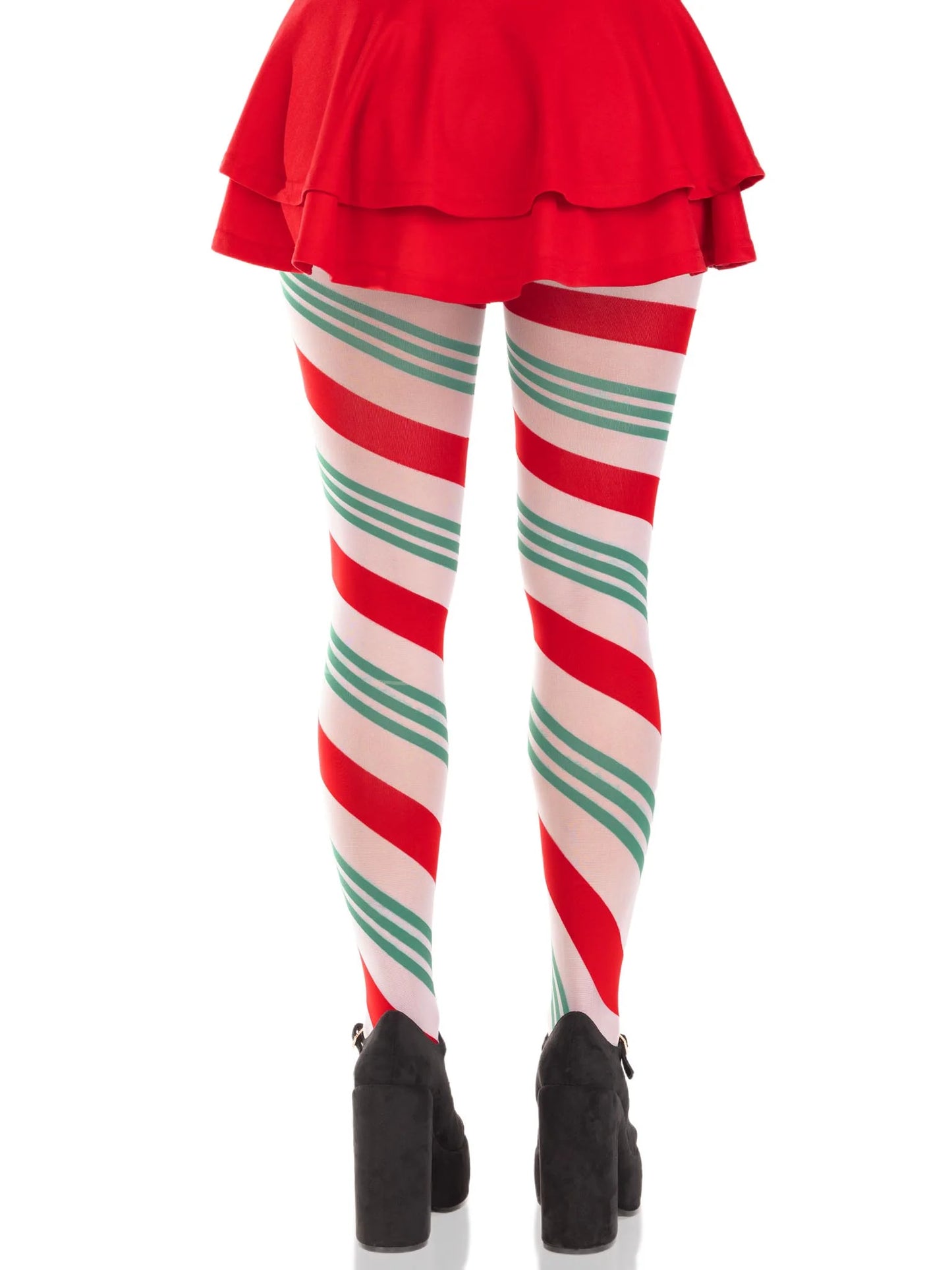 7955 Lane Holiday Ribbon Striped Tights