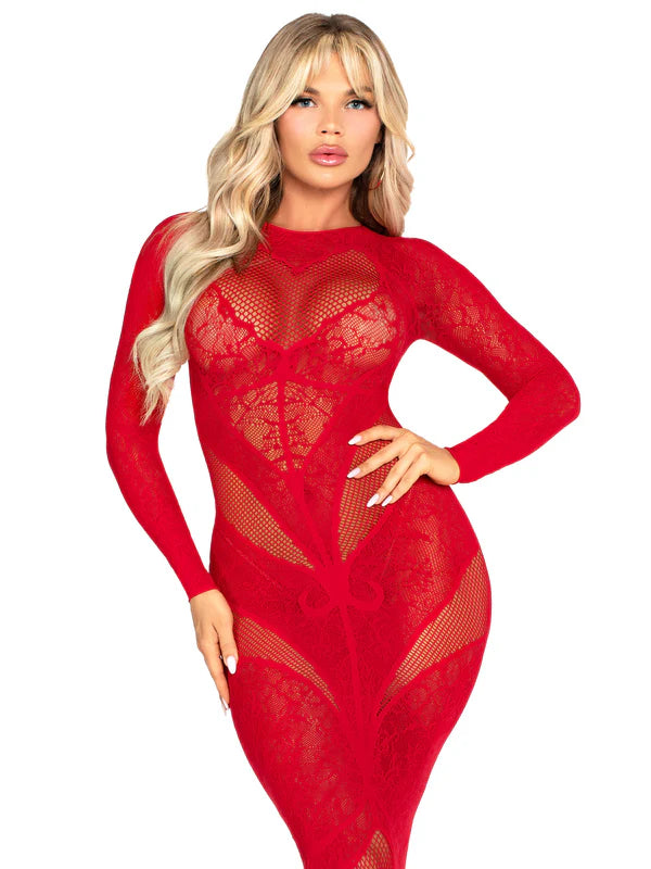 86005 Sweet Seduction Body Con Dress Red