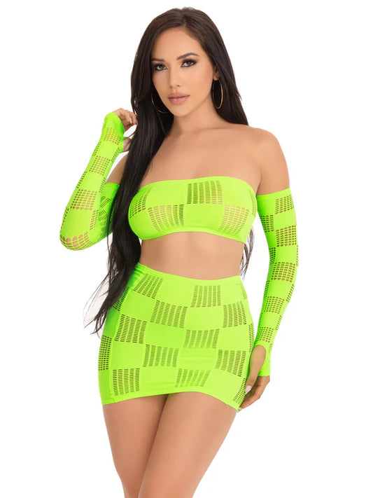 86143 Ego Trip Checkerboard Bandeau Set