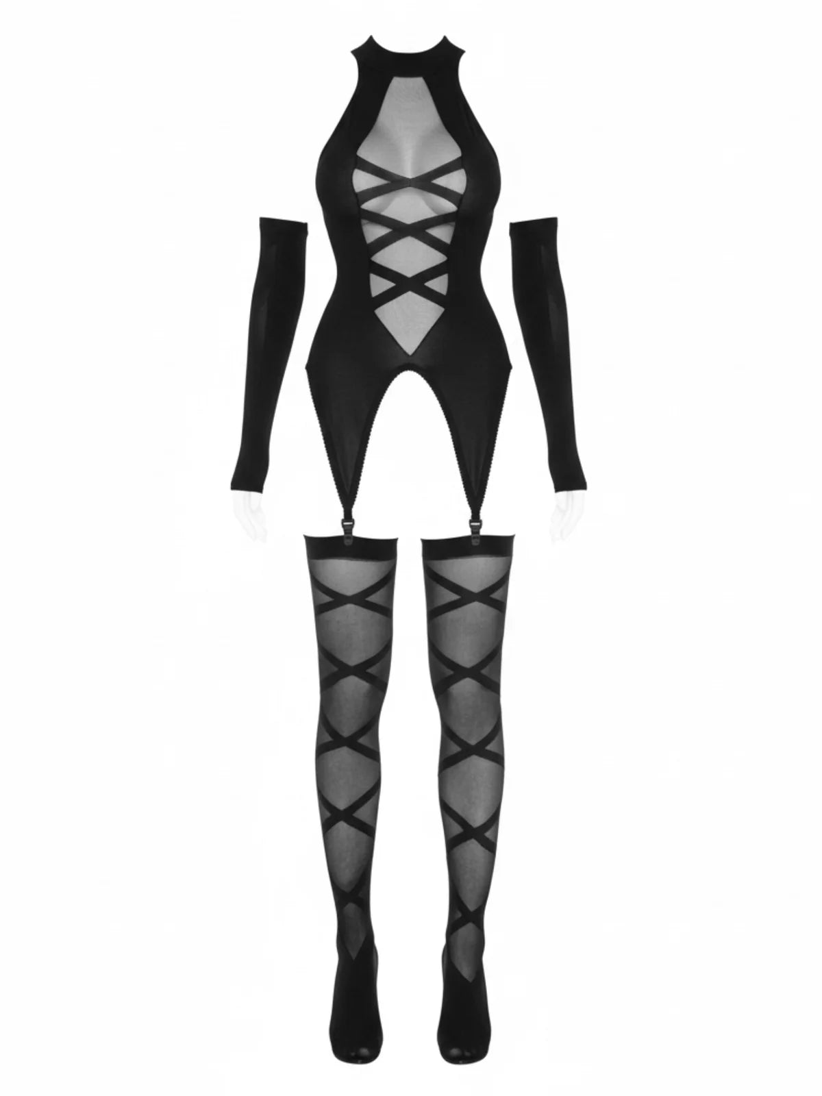 89128 Conjunto Top Camisero Wrap Me Up y Medias