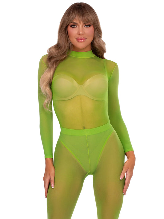 89358 Snap Crotch Sheer Bodysuit Set