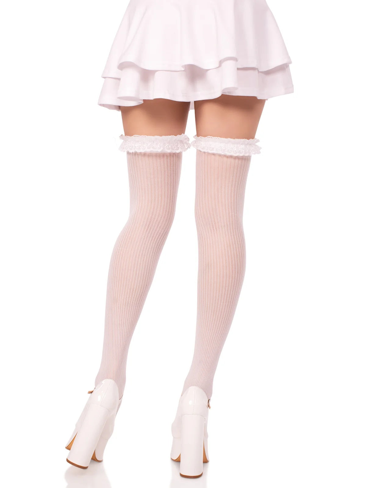 6229 Calliope Striped Thigh Highs Light Pink, Blancas o Negras