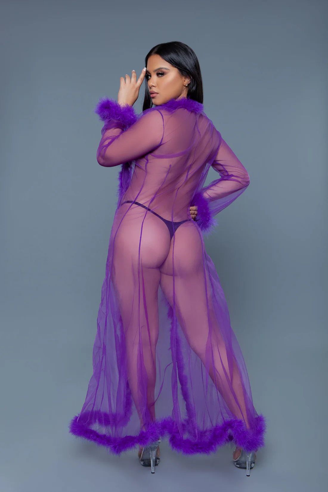 BW1650 Marabou Robe Violet