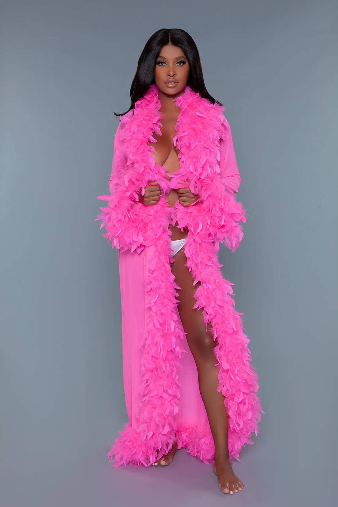 BW834 Glamour Robe Hot Pink