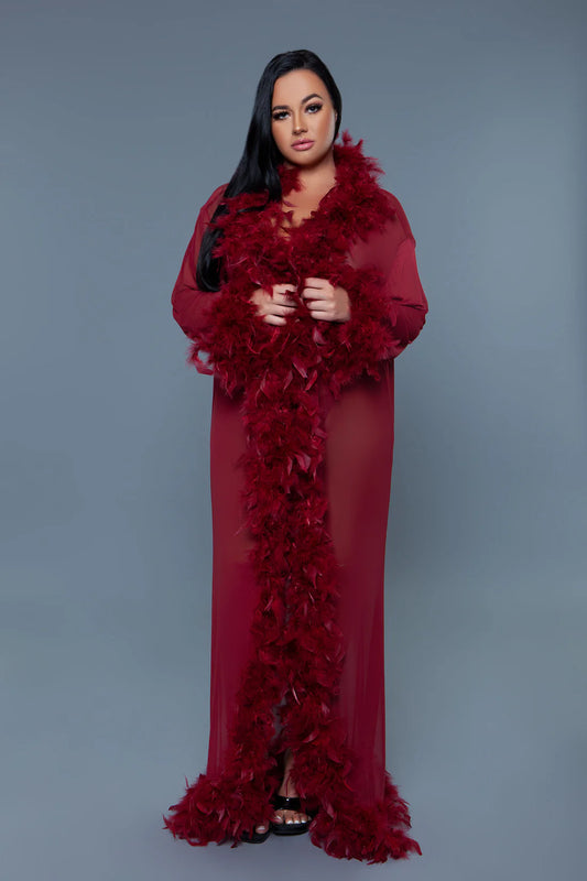 BW834 Glamour Robe Maroon