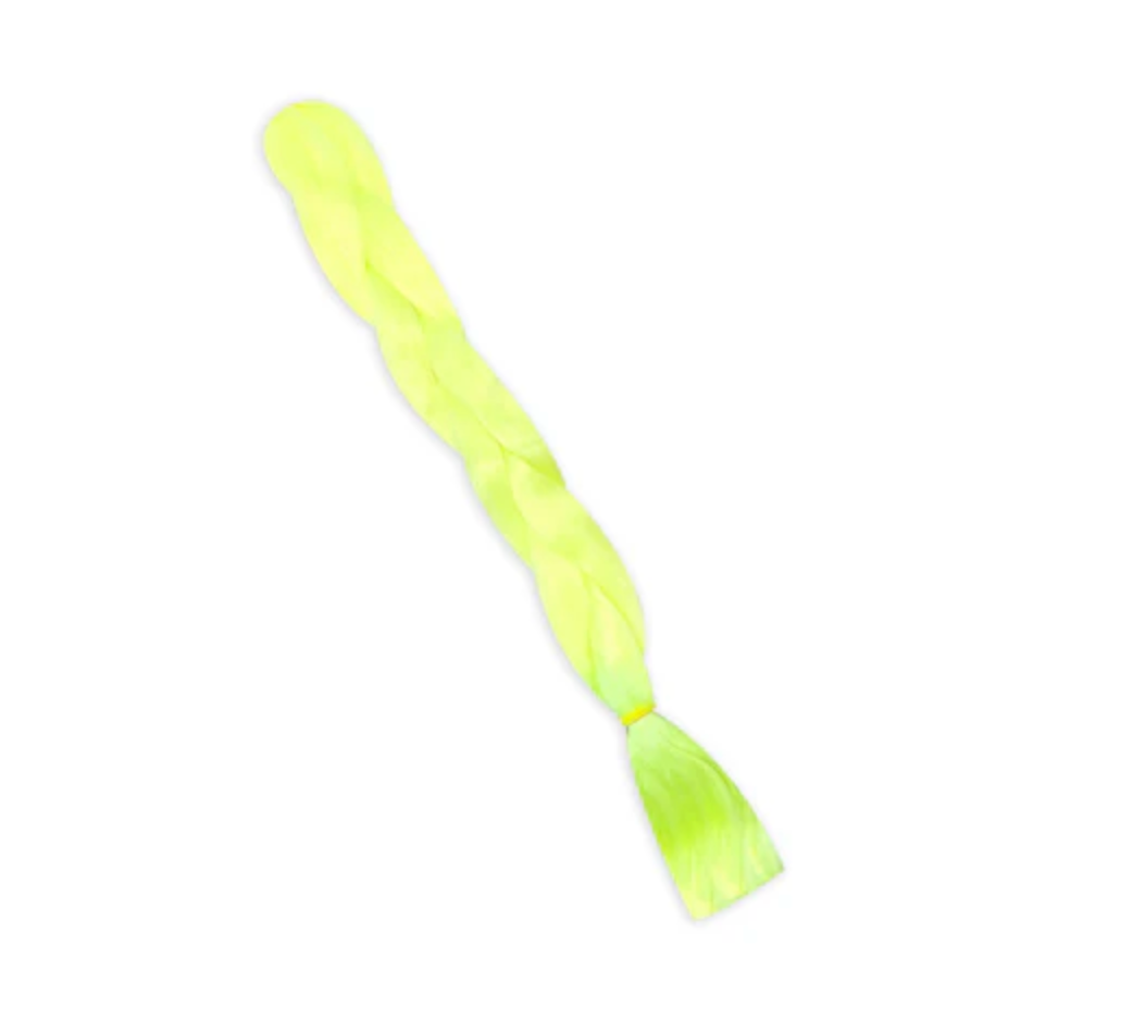 FireFly 2.0 Neon Yellow Glow in The Dark Blacklight Reactive Jumbo Hair Braid